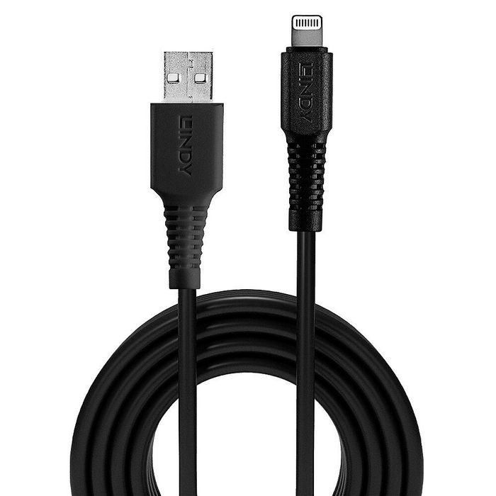 Lindy 0.5m USB to Lightning Cable, Black 1 Lindy 0.5m USB to Lightning Cable, Black 1
