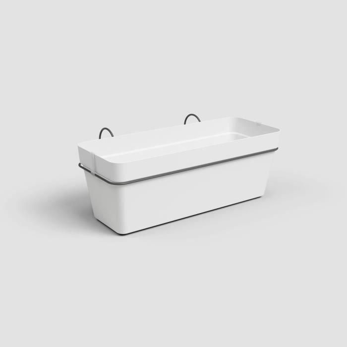 ARTEVASI - Kit balcón macetero capri re 50cm v2 blanco 50,2 x 28,5 x h20 cm - 1,45l 2 ARTEVASI - Kit balcón macetero capri re 50cm v2 blanco 50,2 x 28,5 x h20 cm - 1,45l 2