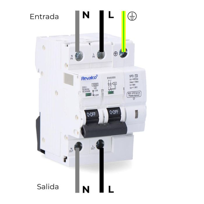 Revalco Iga 2p 32a c 10ka - Protector de sobretensión permanente y transitorio 5-15ka 275v, Blanco 1 Revalco Iga 2p 32a c 10ka - Protector de sobretensión permanente y transitorio 5-15ka 275v, Blanco 1