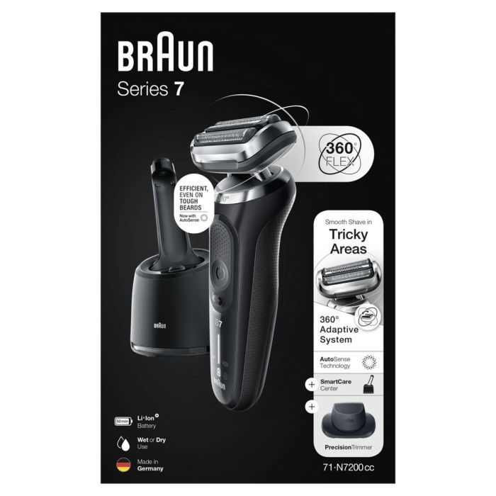 Braun N7200CC Afeitadora Eléctrica de Precisión Mower Series 7 71 con Smartcare Center, Negro 8 Braun N7200CC Afeitadora Eléctrica de Precisión Mower Series 7 71 con Smartcare Center, Negro 8