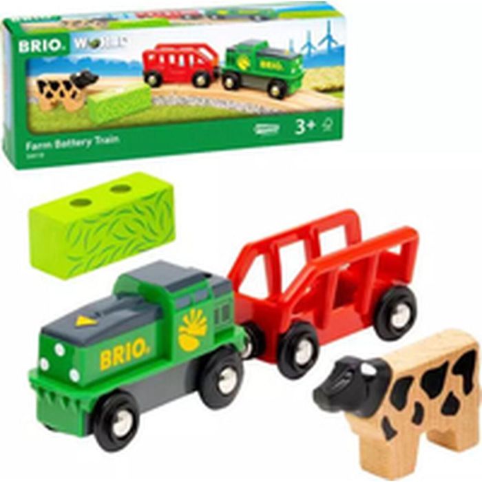 Brio Tren agrícola a batería - circuito de madera 1