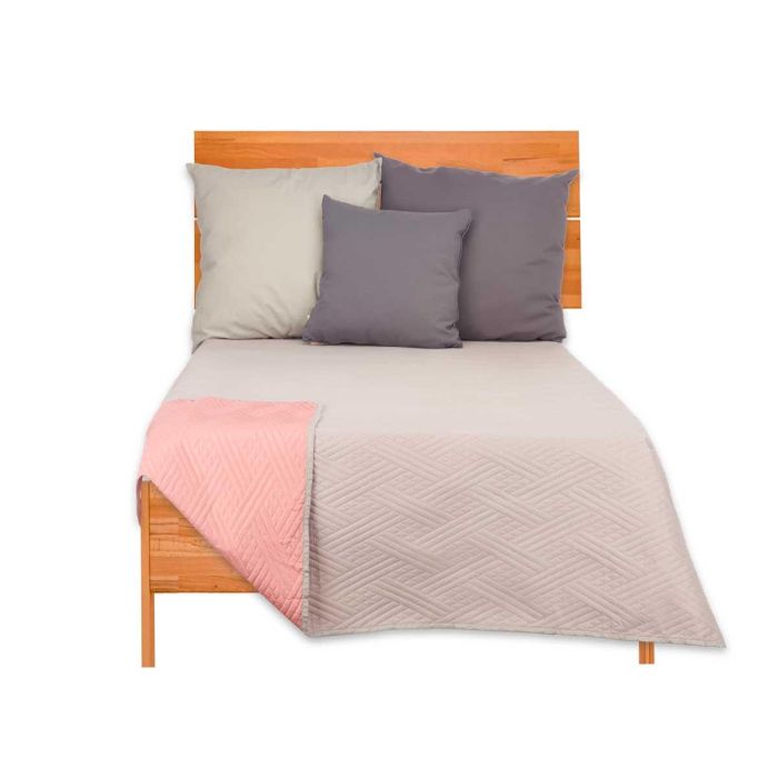 Colcha Cama Reversible 240X260 Gris Claro Y Rosa Giftdecor (6 Unidades) 1 Colcha Cama Reversible 240X260 Gris Claro Y Rosa Giftdecor (6 Unidades) 1