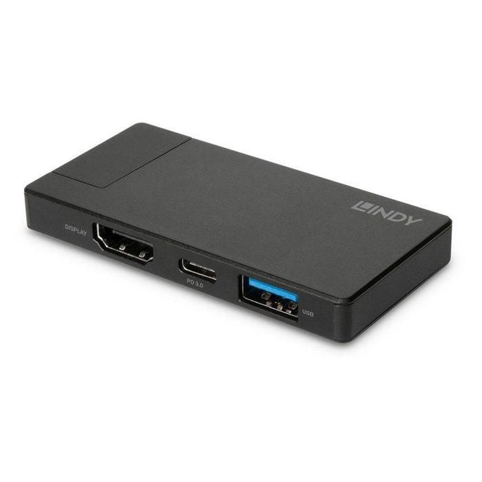 Lindy DST-Micro Docking Station USB-C con HDMI 4K@60Hz y Carga Rápida 100W 1