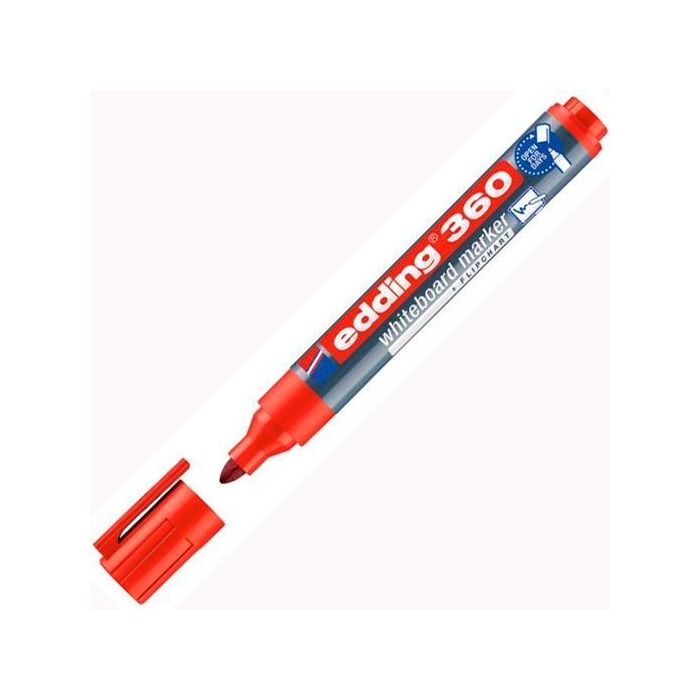 Edding Marcador Pizarra Blanca 360 Rellenable Rojo Edding Marcador Pizarra Blanca 360 Rellenable Rojo