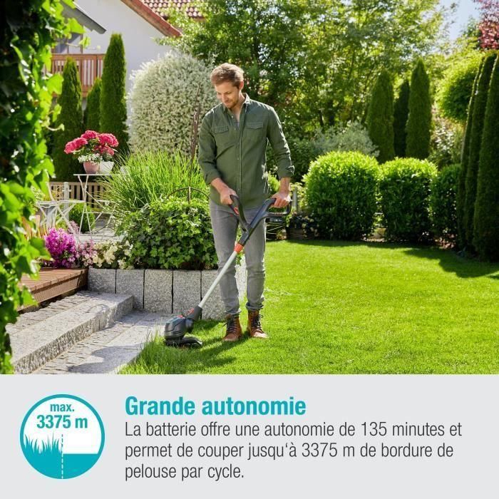 Gardena 23/18V P4A Recortadora de Césped ComfortCut 23cm, 18V 2.5Ah, Batería, Cargador y 7 Cuchillas Incluidas, Mango Telescópico 5 Gardena 23/18V P4A Recortadora de Césped ComfortCut 23cm, 18V 2.5Ah, Batería, Cargador y 7 Cuchillas Incluidas, Mango Telescópico 5