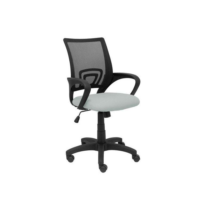 Silla Piqueras Y Crespo Vianos Brazos Fijos Mecanismo Basculante Con Regulador De Presion Elevacion Del Asiento En Altura Ruedas Nylon Respaldo Malla Transpirable Negra Y Tapizado Bali Gris Claro