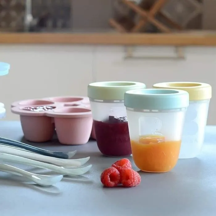 Beaba Multiportions Silicona 6x90 ml Rosa Molde Congelación 4