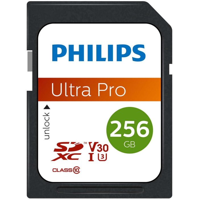 Philips XC Card 256GB Clase 10 UHS-I U3 V30 A1 Tarjeta de Memoria SDXC