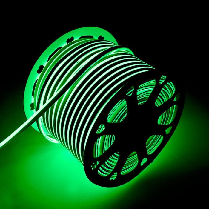 Tira LED Manguera "Neon Flex" 6W 6000ºK 220VAC 8x16mm Simple 120xSMD2835 6W/M x1M 40.000H  [HO-NSPVC8x16SOY220CW] 40