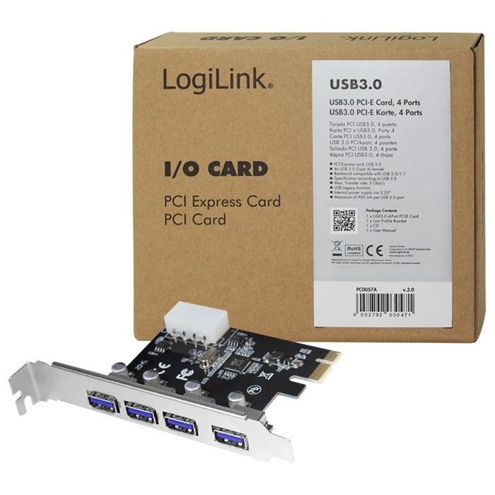 LogiLink 4-Port USB 3.0 PCI Express-Karte 6