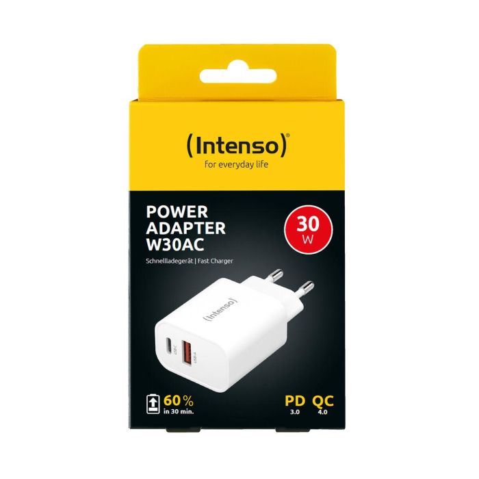 Cargador de Pared INTENSO W30AC Blanco 30 W 2