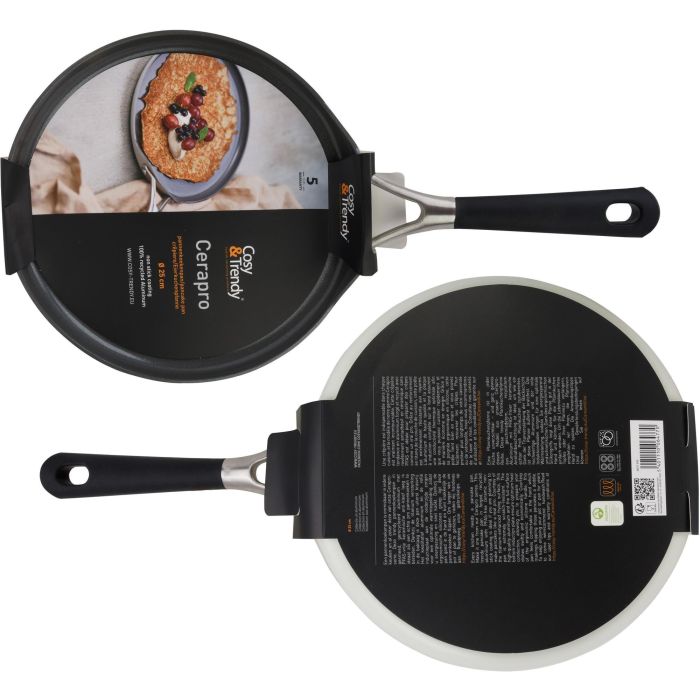 Sartén para crepes - CÓMODA Y MODERNA - CERAPRO - Aluminio reciclado - Ø25 cm - Apta para todo tipo de cocinas, incluida la de inducción 4 Sartén para crepes - CÓMODA Y MODERNA - CERAPRO - Aluminio reciclado - Ø25 cm - Apta para todo tipo de cocinas, incluida la de inducción 4