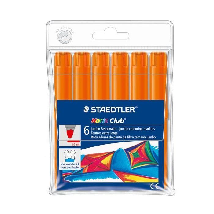 Staedtler Rotulador Grueso Noris Club Naranja Estuche 6 Ud Staedtler Rotulador Grueso Noris Club Naranja Estuche 6 Ud