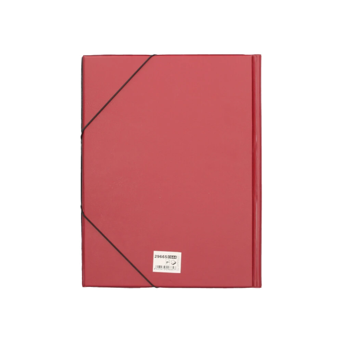 Liderpapel Carpeta Gomas Tres Solapas Plástico Folio Color Rojo 240 x 335 mm 2