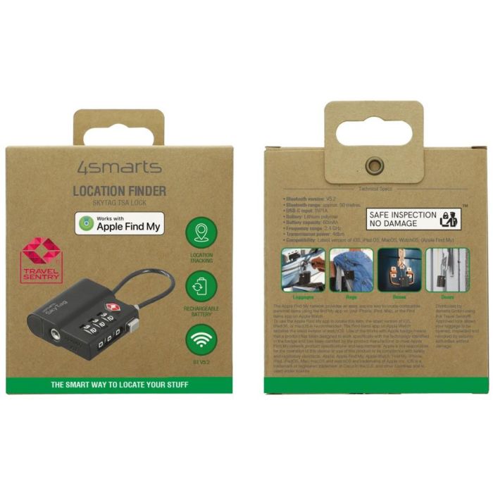 4smarts Standort-Finder SkyTag TSA Lock schwarz 2 4smarts Standort-Finder SkyTag TSA Lock schwarz 2