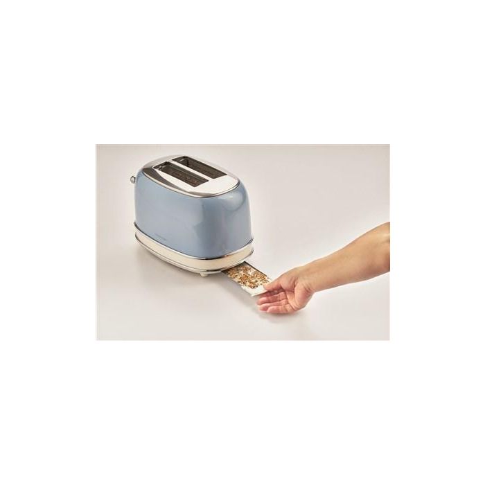 Ariete 155/15 Tostador 2 Ranuras Vintage, 6 Niveles de Tueste, Bandeja Recogemigas Extraíble, Azul 3 Ariete 155/15 Tostador 2 Ranuras Vintage, 6 Niveles de Tueste, Bandeja Recogemigas Extraíble, Azul 3
