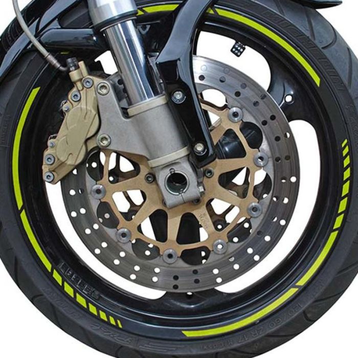 Pin Striping Racing Neon Amarillo 14 Bandas De 7 mm X 41 cm Incluido Espaciador FO34447 2