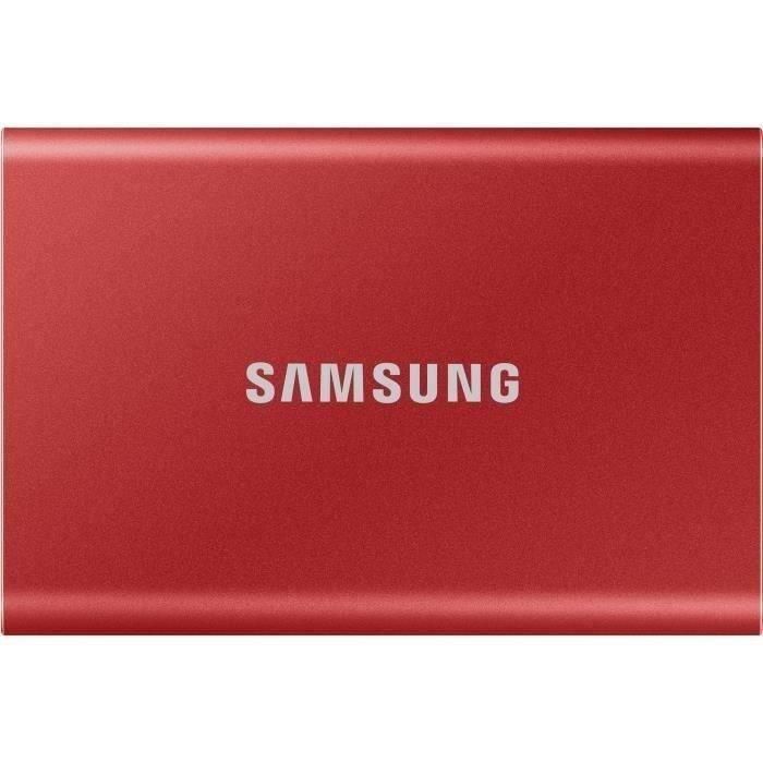 SAMSUNG SSD externo T7 USB tipo C color rojo 2 TB