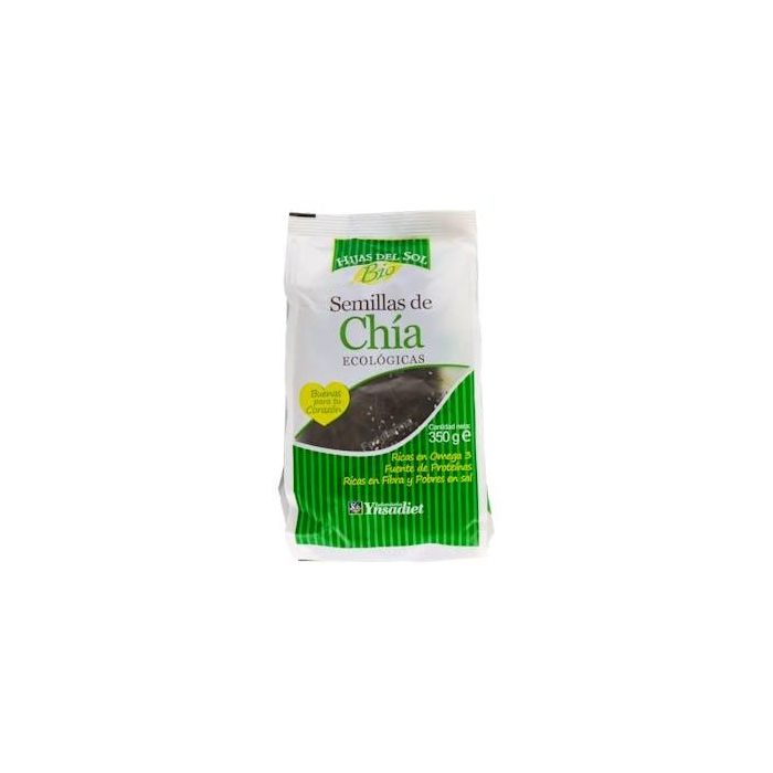 Hijas Del Sol Semillas de Chía Bio 350g, Rica en Omega 3 y Fibra, Ideal Energía y Colesterol