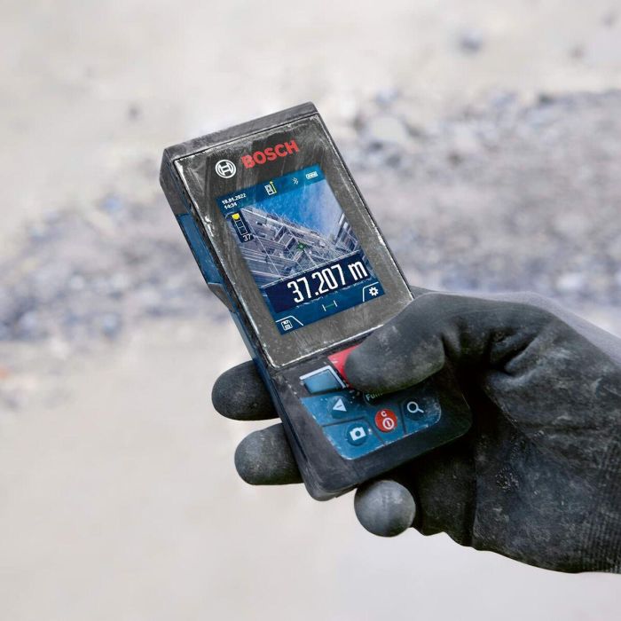 Bosch Professional GLM 150-27 C Telémetro Láser para Exteriores con Zoom, 150m de Alcance, Pantalla IPS 2.8", Bluetooth 1