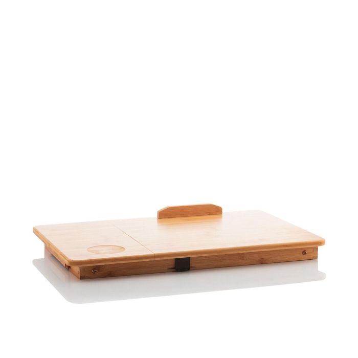 Mesa Plegable Auxiliar de Bambú Lapwood InnovaGoods 3 Mesa Plegable Auxiliar de Bambú Lapwood InnovaGoods 3