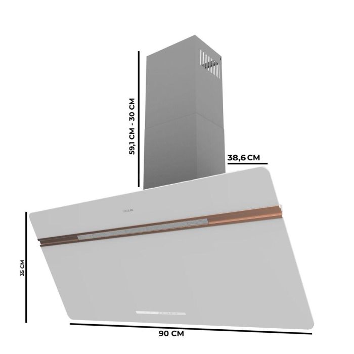 Campana Convencional Cecotec Flux DT 907500 Blanco 1 Campana Convencional Cecotec Flux DT 907500 Blanco 1