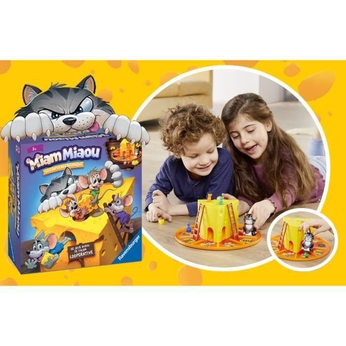Ravensburger Miam Miaou La Carrera del Queso - Juego de Mesa Infantil - 2-4 Jugadores - 3 Niveles de Dificultad - A partir de 3 Años 3 Ravensburger Miam Miaou La Carrera del Queso - Juego de Mesa Infantil - 2-4 Jugadores - 3 Niveles de Dificultad - A partir de 3 Años 3