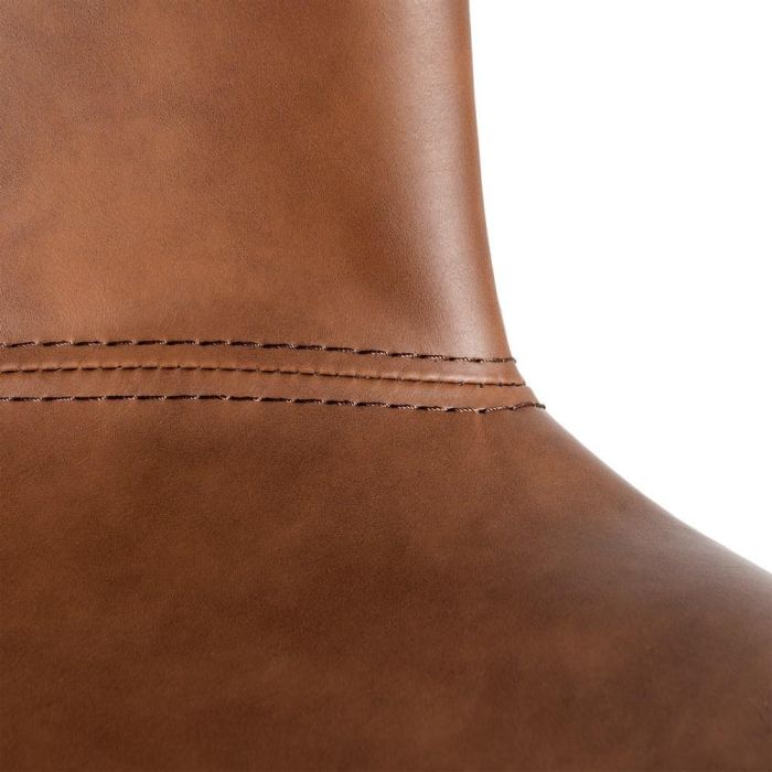 Silla Marrón Metal / Simil Piel 53 X 51,50 X 76 cm