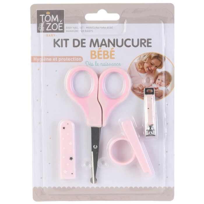 Tom et Zoe Juego De Manicura Bebé Surtido con Cortauñas, Tijeras y Funda 1