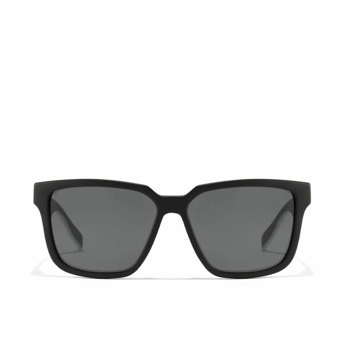 Hawkers MOTION #black dark Gafas de Sol Unisex Polarizadas Cuadradas Montura Negra Lentes Espejo Azul UV400 TR90