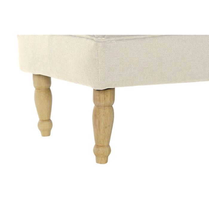 Banqueta Home ESPRIT Crema Poliéster Madera 3 Banqueta Home ESPRIT Crema Poliéster Madera 3