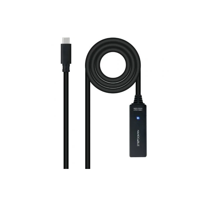 Nano Cable 10.01.1311 Cable Alargador USB Tipo-C 3.2 Macho-Hembra con Amplificador 5m Negro 0 Nano Cable 10.01.1311 Cable Alargador USB Tipo-C 3.2 Macho-Hembra con Amplificador 5m Negro 0