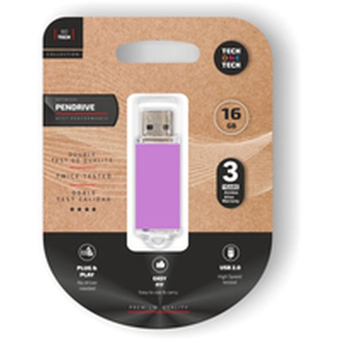 Tech One Tech TEC3009-16 Pendrive Basic 16GB USB 2.0 Púrpura Claro 4 Tech One Tech TEC3009-16 Pendrive Basic 16GB USB 2.0 Púrpura Claro 4