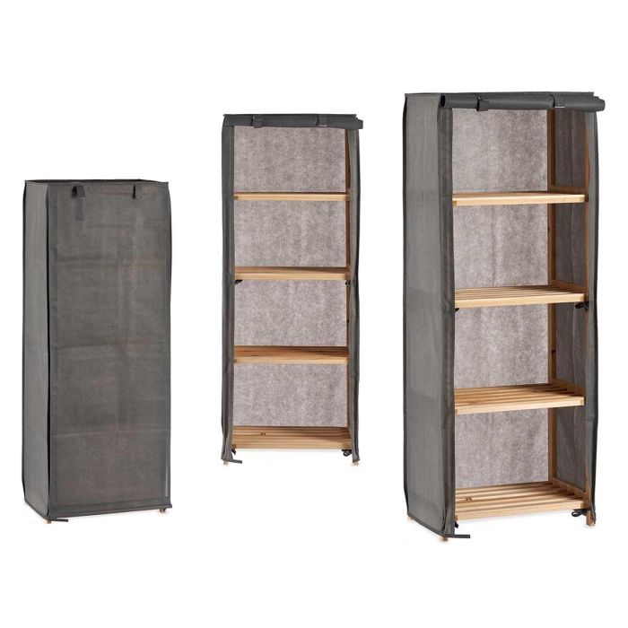 Estantería Kipit Gris 30x113x42 cm - Madera y Tela (3 Unidades) Estantería Kipit Gris 30x113x42 cm - Madera y Tela (3 Unidades)