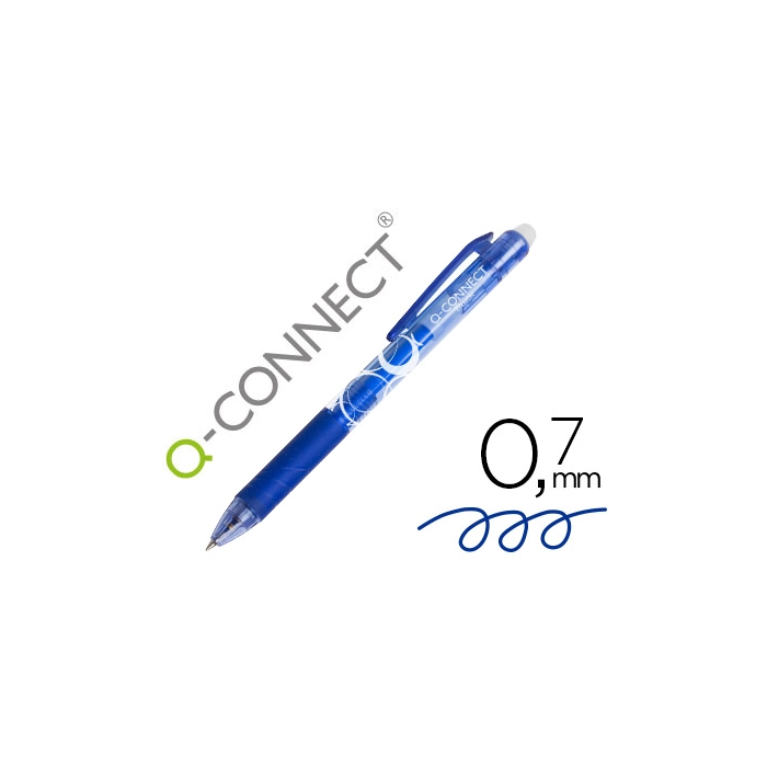 Q-connect Bolígrafo Retractil Borrable Tinta Gel Punta 0,7 mm Color Azul Q-connect Bolígrafo Retractil Borrable Tinta Gel Punta 0,7 mm Color Azul