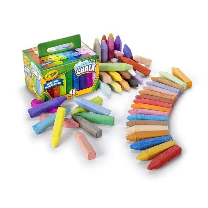 Tizas de suelo lavables maxi 48 unds 17x13x12 cm 1 Tizas de suelo lavables maxi 48 unds 17x13x12 cm 1