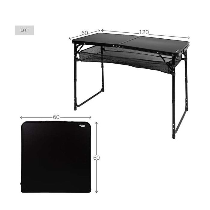 Color Baby Mesa Maletin Camping Aluminio 120x60xh60/70cm Ajustable 3