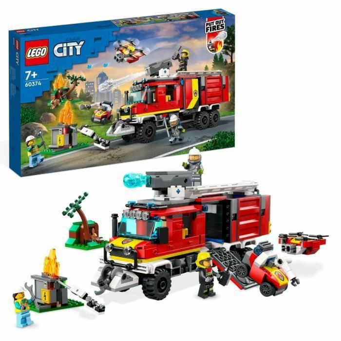 Lego City Juego de Construcción Camión de Bomberos Unidad Móvil de Control de Incendios, 502 Piezas, Edad 7+ Años Lego City Juego de Construcción Camión de Bomberos Unidad Móvil de Control de Incendios, 502 Piezas, Edad 7+ Años
