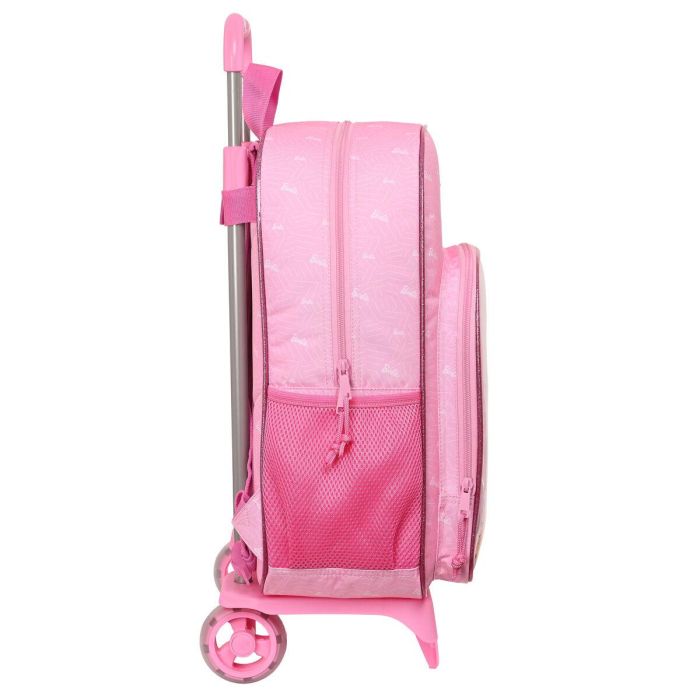 Mochila Escolar con Ruedas Barbie Girl Rosa 33 x 42 x 14 cm 2