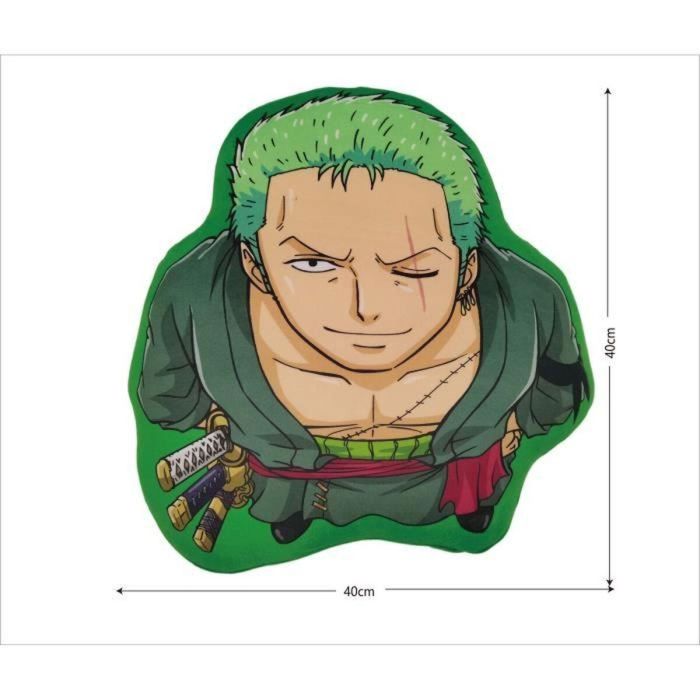 One Piece ONE3700891706780 Cojín 3D Roronoa Zoro de Microfibra - 40 cm 2 One Piece ONE3700891706780 Cojín 3D Roronoa Zoro de Microfibra - 40 cm 2