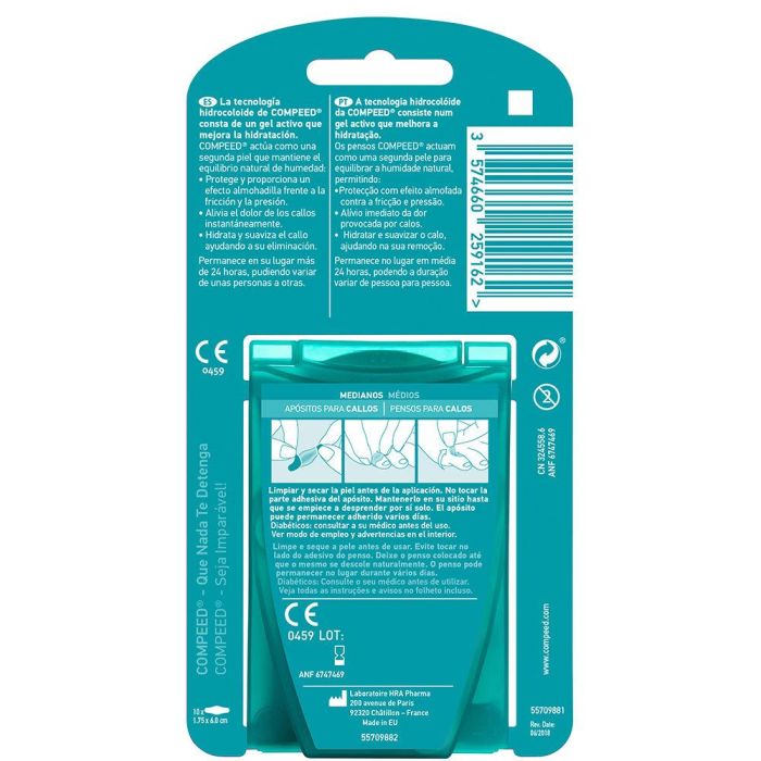 Compeed Apósitos para Callos Medianos 10 unidades Compeed Apósitos para Callos Medianos 10 unidades