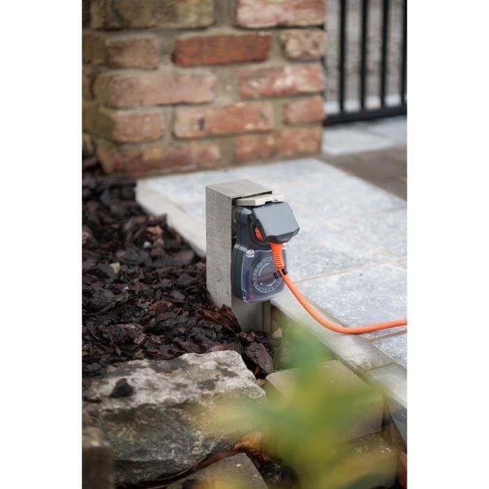 Chacon Programador Mecánico Impermeable Exterior, Temporizador Ahorro Energía 3500W, 1 a 48 Ciclos Diarios 15/30 Min 1 Chacon Programador Mecánico Impermeable Exterior, Temporizador Ahorro Energía 3500W, 1 a 48 Ciclos Diarios 15/30 Min 1