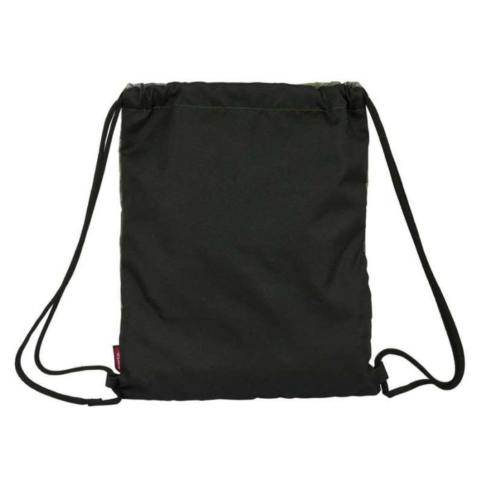 Bolsa Mochila con Cuerdas Kelme Travel Negro Verde 35 x 40 x 1 cm 3