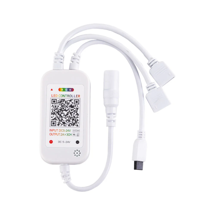 Kit Tira LED 72W 3,000Lm 300 LEDs 10M RGB Control Bluetooth IP20 40,000H con Transformador y Controlador