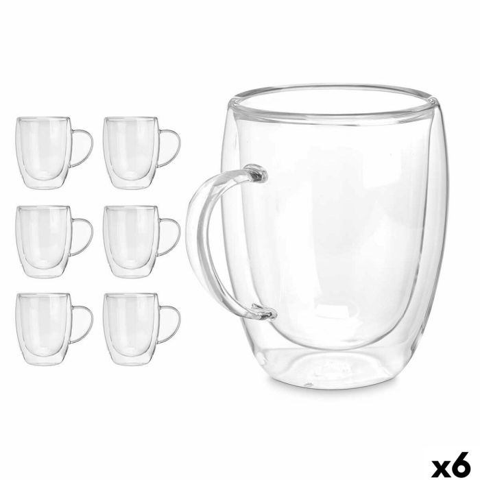 Taza Mug Vivalto OCT-DG2225L Transparente 340 ml (6 Unidades)