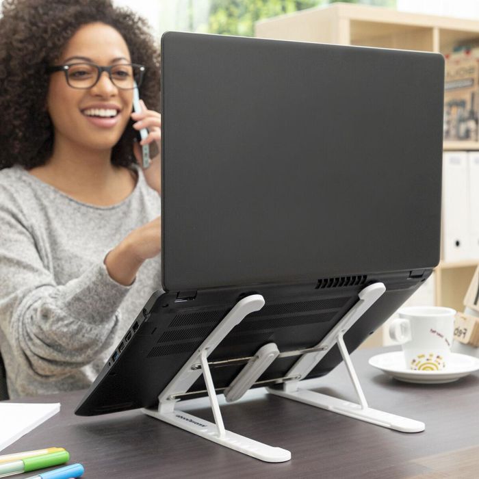 Soporte Plegable y Regulable para Portátil Flappot InnovaGoods Soporte Plegable y Regulable para Portátil Flappot InnovaGoods