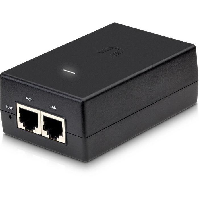 Ubiquiti Adaptador PoE 24VDC 1.0A Gigabit LAN Negro - Alimentación para Productos Ubiquiti con PoE Pasivo, Protección ESD