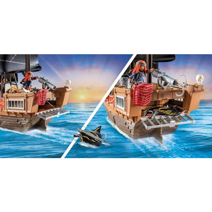 Playmobil Gran Barco Pirata Flotante para Niños con Accesorios y Figuras 5