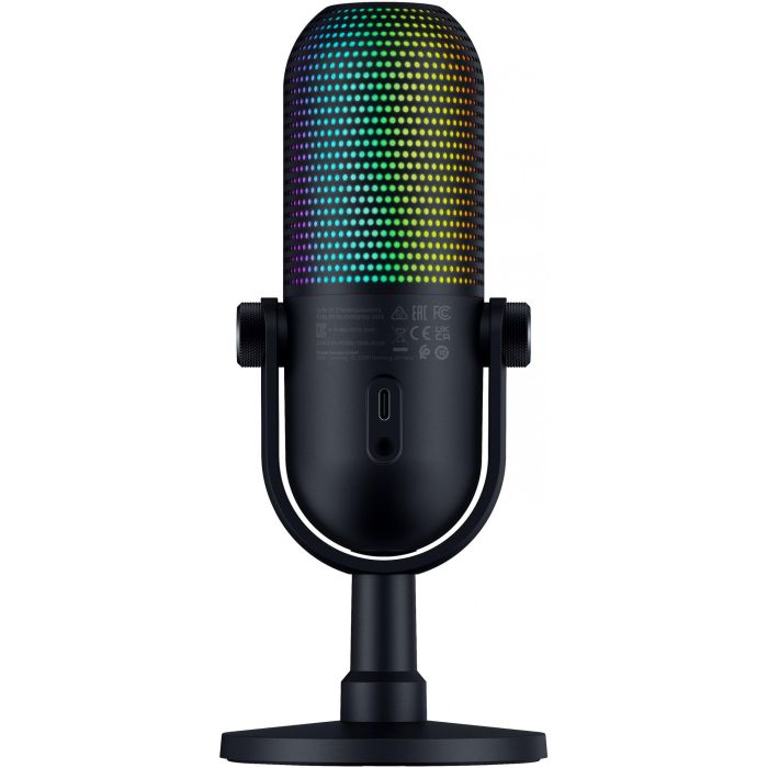 Razer Seiren V3 Chroma Micrófono para tableta, Supercardioide, USB-C, Negro, Plug and Play, con retroiluminación LED 1