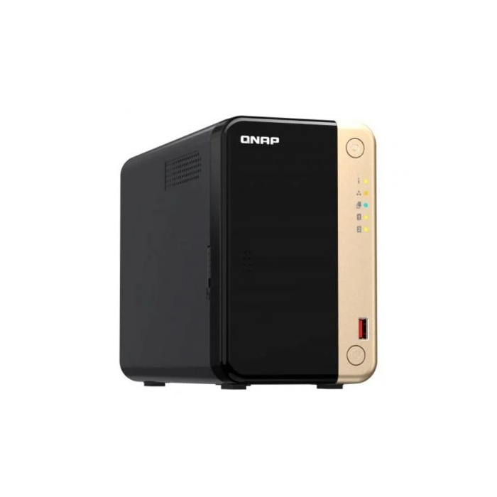QNAP TS-264 NAS Torre Procesador Intel Celeron N5095 2.5GbE Ethernet 8GB RAM Negro/Oro 1